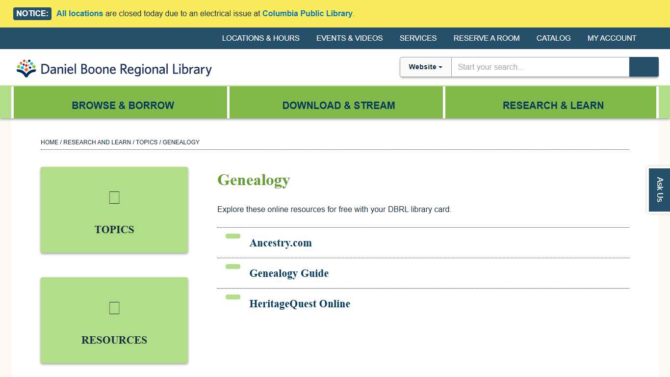 Research and Learn – Daniel Boone Regional Library