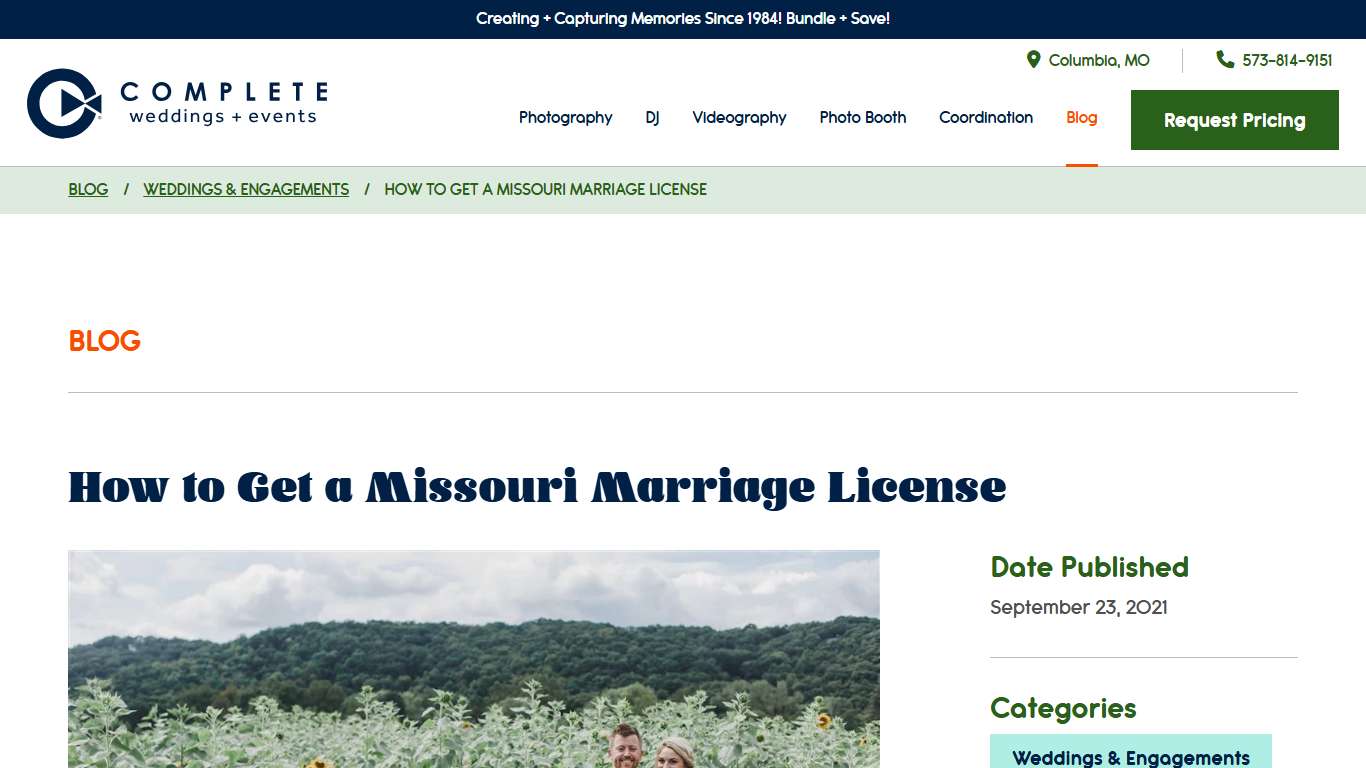 How to Get a Missouri Marriage License | Complete Columbia, MO