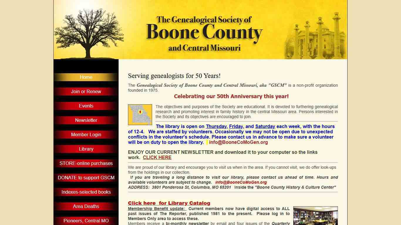 Welcome to the Genealogical Society of Boone Co & Central MO